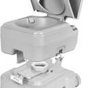 YITAHOME 6.1 Gallon Portable Toilet RV Travel Potty Detachable Waste Tank for Effortless Cleaning, T-Type Water Outlets, Handle Flush Pump for Camping, Boating, Hiking, RV, Trips