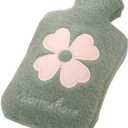 Warm Water Bag Pain Relief for Periods, Cute Leakproof Hot Water Bag Pack for Period Cramps Massager, Snitch Winter Plush Hot Water Shake Bag 1 Litre with Soft Cover (Multi-Color)