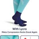 Compression Socks for Men & Women | Premium Lycra Spandex | 15-20mmHg Support for Circulation | Reflective Strips (M)
