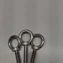 OHIYO 5 Inch Heavy Duty Eye Hooks M10 Self Tapping Eyelet Screw Load Capacity 700LBS Heavy Duty Screw in Eye Hooks for Hammock Stand, Swing Chair, Yoga, Heavy Indoor & Outdoor Uses (4Pack- M10) (Silver)