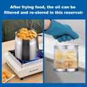 Deep Fryer with Basket and Oil Filtration, 304 Stainless Steel 2L, Bacon Grease Saver with Strainer, Deep Fryer Pot with Basket, Bacon Grease Container for Kitchen, Oil Container, Freidora de Aceite