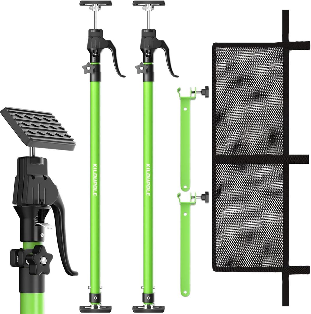 KILOUPOLE Adjustable Cargo Bar, 40" to 79" Non-Slip Truck Bed Divider, Cargo Bar for Pickup Truck Bed Cargo Bars for SUVs, Trailers, Vans, Comes with 2 Cargo Bars, 2 Dividers, 1 Cargo Net