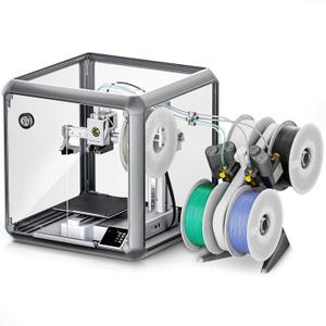 3D Printer Enclosure for Bambu Lab A1 Mini, 360 Transparent Acrylic Enclosure with LED Light, Odor Isolation Noise Reduction Constant Temperature 3D Printer Cover Box, 460x460x460MM