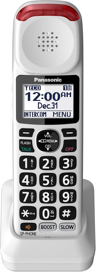 Panasonic Cordless Phone Handset Accessory Compatible with KX-TGM420W Series Cordless Phone Systems - KX-TGMA44W (White)