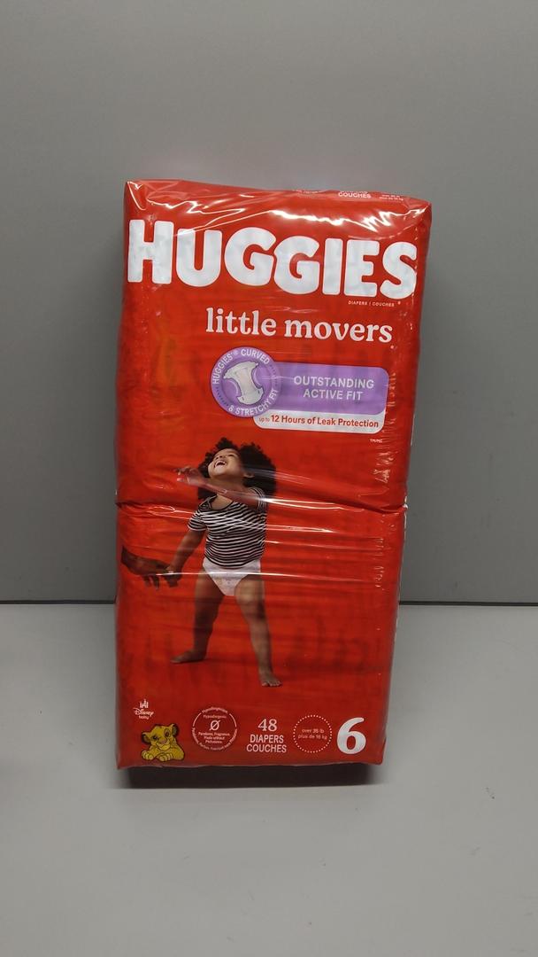 Huggies Size 6 Diapers, Little Movers Baby Diapers, Size 6 (35+ lbs), 50 Count (2 packs of 25), Packaging May Vary