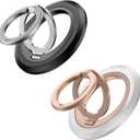 SYNCWIRE Magnetic Phone Ring Holder for MagSafe [2 Pack], 360 Rotation Dual Sided Magnet Grip Cell Phone Ring Stand Finger Kickstand Compatible with iPhone 17 16 15 14 13 12 Pro Max fits MagSafe
