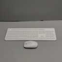 Wireless Keyboard and Mouse Combo, Full Size Silent Ergonomic Keyboard and Mouse, Long Battery Life, Optical Mouse, 2.4G Lag-Free Cordless Mice Keyboard for Computer, Mac, Laptop, PC, Windows(White)