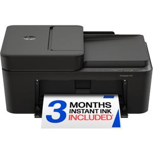 HP DeskJet 4355 Wireless All-in-One Color Inkjet Printer, Scanner, Copier, Best-for-Home, 3 Month Trial of Instant Ink Included, AI-Capable (AJ4Y0A) | Dual-band Wi-Fi with HP app and 4800 x 1200 dpi for printing, scanning and copying