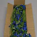 MEIVINES Artificial Flowers 8PCS Silk Flowers with Long Stems, Fake Flowers Bulk Fake Babys Breath, Royal Blue Flowers for Tall Vase Outdoor Garden Wedding Party Home Table Centerpiece