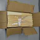 Sepwedd 50pcs Cream-Coloured Paper Hand Fan Bamboo Folding, Handheld Paper Fan for Wedding Party and Home Decoration
