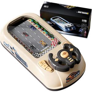 Racing Car Steering Wheel Toy - Musical Racing Adventure Car Steering Wheel with Music and Light - Driving game steering wheel toy for Kid 3+ Year Old -Birthday Gift for Boy Girl Toddler Age 4 5 6 7 8