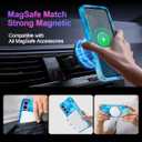 Casetego for Galaxy S25 FE Case,Compatible with MagSafe,[Military Grade Drop Test] Full Body Protection Slim Shockproof Rugged Marble Women Case for Samsung Galaxy S25 FE 6.7 inch,Blue Marble