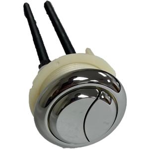 Toilet Tank Lid Chromed Dual Flush Top Button 48 mm or 2 inches by NuFlush