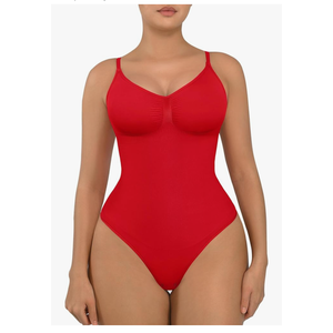 FeelinGirl Shapewear Bodysuit Tummy Control for Women Seamless Sculpting Snatched Waist Body Shaper Body Suit, Size M/L