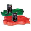 THERABAND CLX Resistance Band with Loops, 2 Pack Fitness Band for Home Exercise and Workouts, Portable Workout, Functionality for Athletes, 5’ Consecutive Loops, 2-Pack Medium/ Heavy, Red-Green