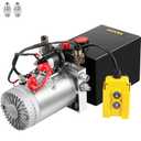 VEVOR Hydraulic Pump 4 Quart Double Acting 12V DC with Metal Oil Reservoir Power Unit for Dump Trailer Car Lifting