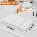 Large Stone Drying Mat for Kitchen Counter - 24"x16" Dirt-Resistant Quick Drying Fast Absorbent Non-Slip Diatomite Mat, Natural Diatomaceous Earth Dish Drying Pad for Dish Rack (White