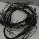 6 FT Halloween Black Garland Willow Vine Twig Decor with Orange & Purple Light, 8 Modes & Timer Battery Operated Waterproof Halloween Decorations Indoor for Mantle Fireplace Home Party Decor