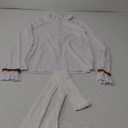 Adult Megan 2 Costume Dress with Stocking Outfit Halloween Perfect for Horror Fans (Large, Yellow)