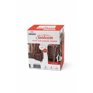 Sunbeam Electric Royal Luxe Microplush Heated Blanket, 12 Heat Settings, 12-Hour Auto Shut-Off, Fast Heating, Warm and Cozy, Cadet Blue Color, Full (50" x 60")