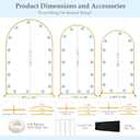 DEVISEFUN Arch Backdrop Stand, 7.2FT, 6.6FT, 6FT Set of 3 Metal Gold Wedding Balloon Arch Stand Kit with Base for Gender Reveal Ceremony Bridal Graduation Party Event Background Decoration