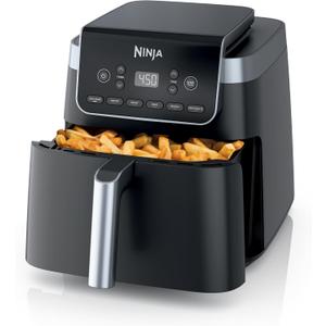 Ninja XL Air Fryer with MaxCrisp | 6.5 QT Capacity | 6-in-1 Max Crisp, Air Fry, Roast, Bake, Reheat & Dehydrate | 450°F Temp | 1750 Watts | Nonstick Basket, Crisper Plate & Recipe Guide | Grey | AF181