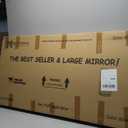 NeuType 47"x22" Full Length Mirror Aluminum Alloy Frame Dressing Mirror for Bathroom/Bedroom/Living Room/Dining Room/Entry, Wall Mounted or Leaning Against Wall, Silver (No Stand)