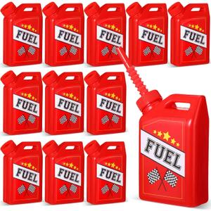 Mifoci 12 Pack Race Car Fuel Can Cups Set 11 oz Car Fuel Can Drinking Cups with Straw Racing Car Theme Birthday Party Favor for Kids Racing Car Theme Birthday Party Baby Shower Supplies