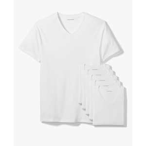 Amazon Essentials Men's V-Neck Undershirt, Breathable, Cotton, Pack of 4 XXL
