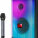 Monster Sparkle Bluetooth Speaker 120W Peak with Microphone, Portable Speaker and Heavy Bass, Full-Screen Colorful Lights, 24H Playtime, AUX, USB Playback, Waterproof Loud Speaker for Outdoor