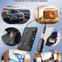 Elook Cassette to Bluetooth Adapter for Car, 5.1 Bluetooth Receiver Kit for Cassette Aux Adapter with 3.5 MM Auxillary Cable, Black