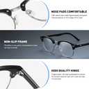 Blue Light Blocking Glasses Vintage Half Frame UV Clear Lens Anti Eyestrain Computer Gaming Glasses for Women Men
