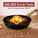 Bazova 23-Piece Pots and Pans Set Non Stick,Titanium Ceramic Cookware Set Non Toxic,Long-Lasting,PFAS Free,Induction Compatible,Complete Kitchen Set with 3 Frying Pans for All Cooking needs (Black)