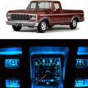 WLJH Super Bright Ice Blue Dash Instrument Cluster Panel Gauge Lighst Backlighting Indicator Lamp Bulb Full Led Light Kit For Ford F150 F250 F350 1967-1979, Pack of 8