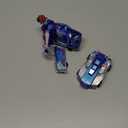 Collision Transforming Dinosaur Car Toy, 2 Magnetic Cars Transform into Dinosaur Toys for Kids Toddler Fun Deformation Robot Dino Car Christmas Birthday Gift Toys for Boys Girls (Blue Dragon)