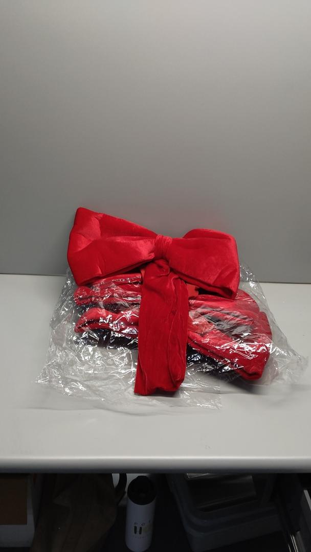 Red Large Bow Decor Big Bow for Room, Coquette Giant Ribbon Tie for Birthday Party Backdrop Wall Decor, Bows Decor for Room Wedding Baby Shower Decorations (Red, 24 x 36 Inches),4pcs