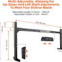 800 lbs Capacity Aluminum Trailer Ladder Rack,Cargo Box Truck Ladder Rack,Adjustable 6FT to 8.2FT Trailer Roof Ladder Rack with 2 Straps for Universal Enclosed Trailers and Open Trailers