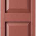 Ekena Millwork Lifetime Vinyl LP2S12X05900RD Standard Two Equal Panel Vinyls, Raised Panel Vinyl Shutters, w/Installation Shutter-Lok's & Matching Screws (Per Pair), 12"W x 59"H, Burgundy Red