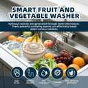 Cleaner, Portable Food Cleaner for Removing Surface Impurities, Wax & Grime, 10-Minute Automatic Cleaning, IPX7 Waterproof. Applicable to Fruits, Meat, Veggies and Grains.