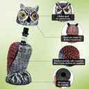 3-Pack Owl for Bird Deterrent - Weatherproof Bird Repellent Devices for Outdoor Use - Plastic Owls to Scare Birds Away and Control Garden Pests