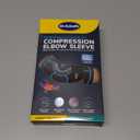 Dr. Scholl's Compression Elbow Sleeve with Massaging Gel, Breathable Fabric, Shock-Absorbing Elbow Compression Sleeve, Built-in Gel Padding & Support 
 (Size S/M)