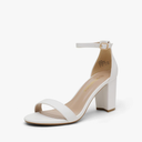 DREAM PAIRS Women's Chunk Low Heel Pump Sandals 9