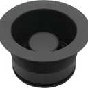Westbrass D2105-62 3-1/2" EZ-Mount Brass Kitchen Sink Waste Disposal Drain Flange and Stopper, Matte Black
