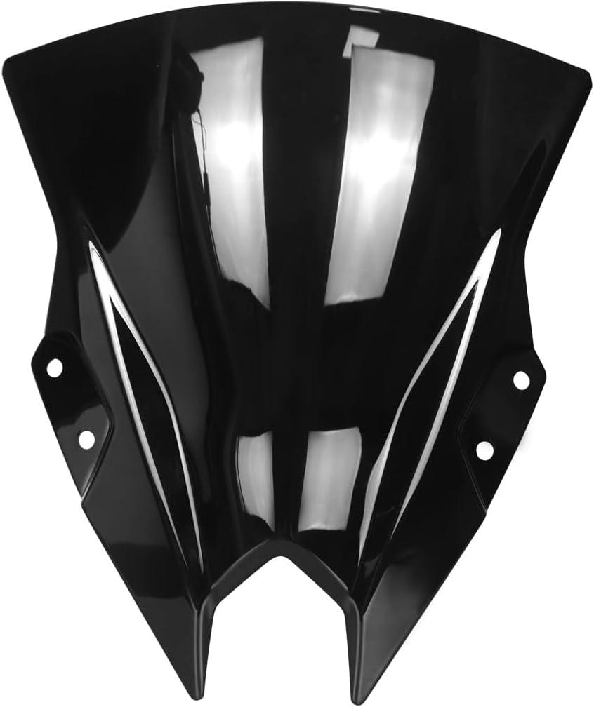 Motorcycle Windshields Deflectors Windscreen Baffles Flyscreen Wind Visor Fits for Kawasaki Ninja 500 500SE 2024 Windscreen Accessories (Black)