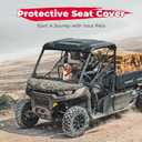 KEMIMOTO UTV Seat Covers Camo, Waterproof Repellent UTV Seat Cover Set w/Headrest Cover Compatible with Can Am Defender Front Two Doors Split Bench- Camo