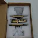 Glass Door Knobs Interior, Vintage Style Privacy Crystal Door Knobs with Lock, Antique Brass Door Knobs for Bedroom Bathroom, Push Pin Button Inside Lock, 1 Pack