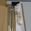 Room Darkening Rods, Single Window Rods 28-120 Inch (2.33-10 Ft) Telescoping Wrap Around Curtain Rod Splicing Structure With Hidden Base Bracket, Warm Gold