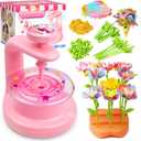 VNLINA DIY Fabric Flower Bouquets Toys Crafts for Girls, Arts and Crafts for Kids Ages 4-8 8-12, Perfect Holiday Party Activity Toy, Birthday Gifts for Girl (Pink)