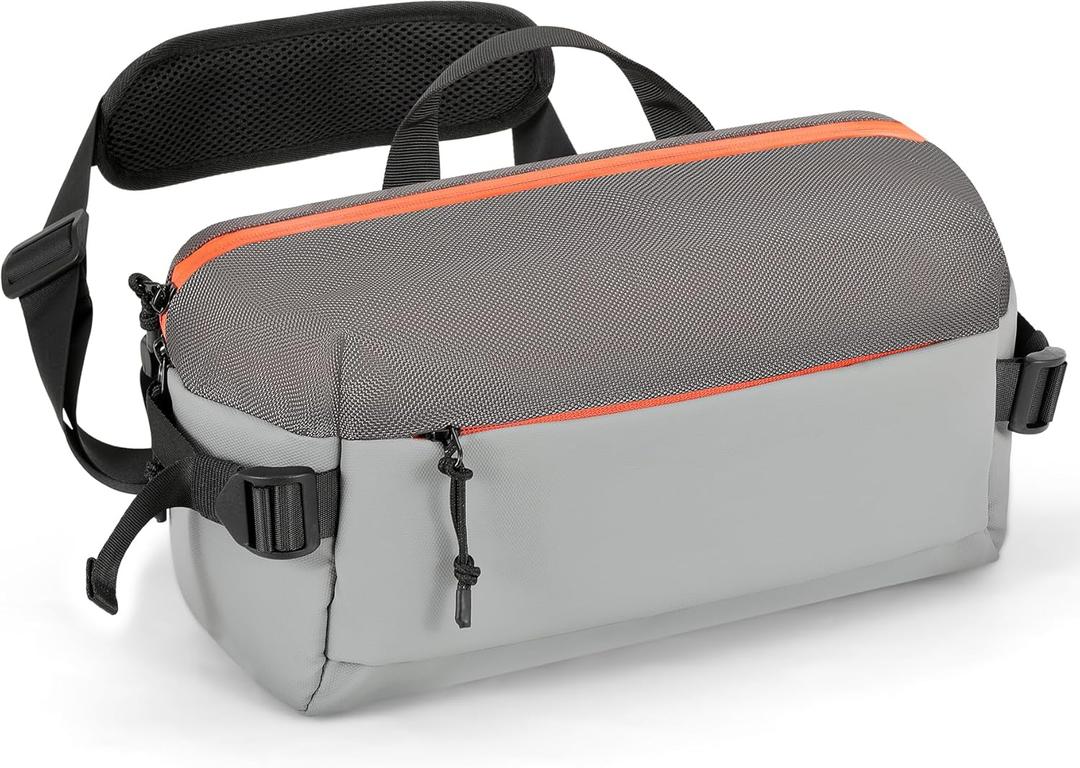 Small Camera Sling Bag for Travel Grey  Waterproof Crossbody DSLR Bag with Rain Cover & Tripod Holder, Ultra Lightweight Design Fits Canon/Nikon/Sony Mirrorless Cameras