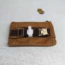 Unisex Brown Genuine Leather Waist Bag Messenger Fanny Pack Bum Bag For Men Women Travel Sports Running Hiking